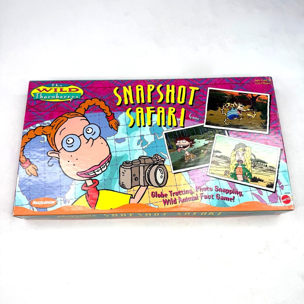 Vintage The Wild Thornberrys Snapshot Safari Board Game